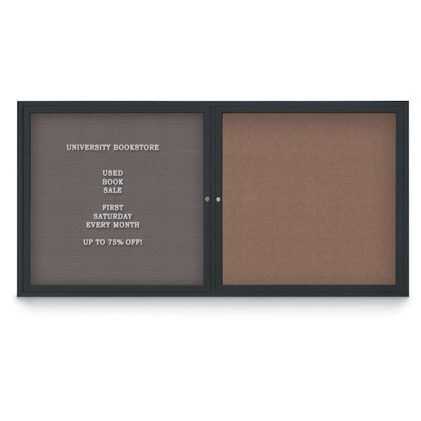Corkboard, 72"x36", Cloud/Black